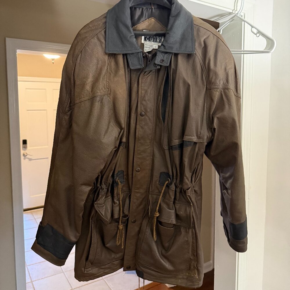 Men's Vintage Imported Leather Bomber Jacket